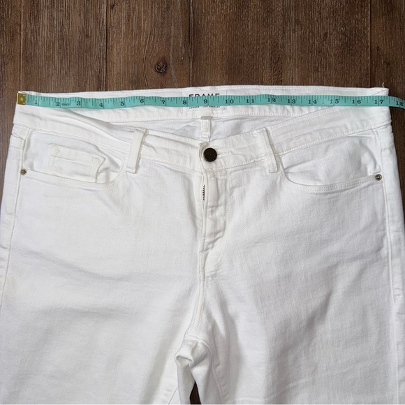 Frame Le Garcon Jeans Mid rise White Boyfriend - Picture 6 of 14